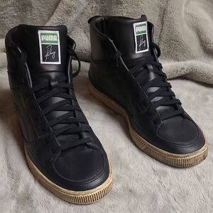 Puma X Rhuigi Black Leather High Top Sneakers Mens Size 13